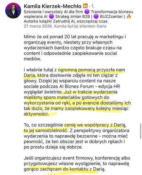 Opinia klientki 1